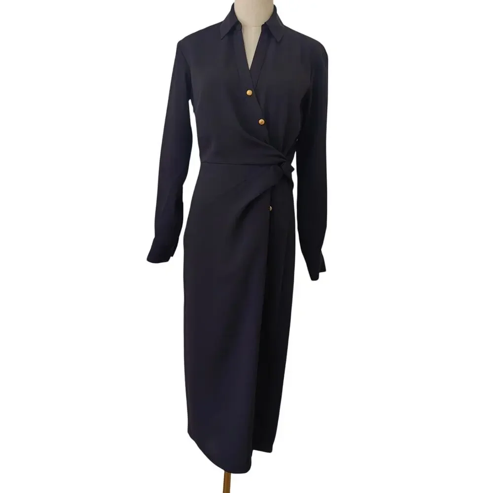 Veronica Beard Wright Midi Button Down Collared Dress US 6 - Picture 4 of 12